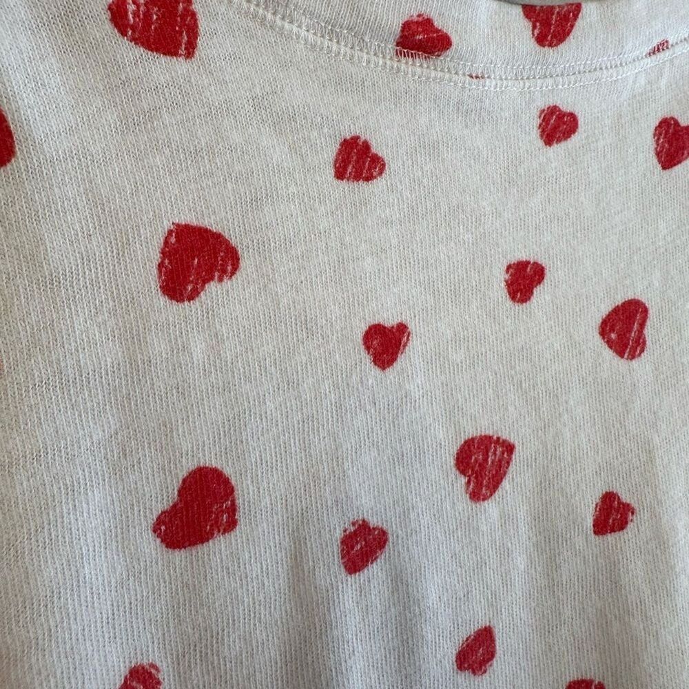Jones NY White Short Sleeve Top with Red Hearts XL - Valentineβs Day Holiday